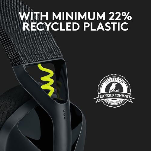 Logitech G435 Lightspeed Wireless Gaming Headset - Black | Lightweight over-ear headphones, built-in mics, 18h battery, Dolby Atmos, PC, PS4, PS5, Nintendo Switch/Switch 2, Mobile