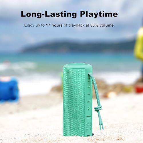 MIATONE Boombox Portable Bluetooth Speaker Gifts for Women Men - Green - color: Green
