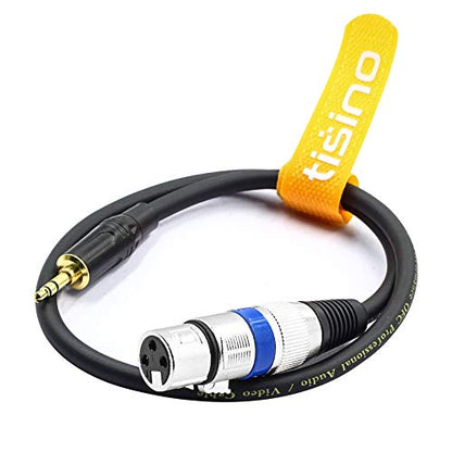 XLR to 3.5mm (1/8 inch) Stereo Microphone Cable for Camcorders, DSLR Cameras, Computer Recording Device and More - 1.6ft/50cm - size: 1.6 Feet