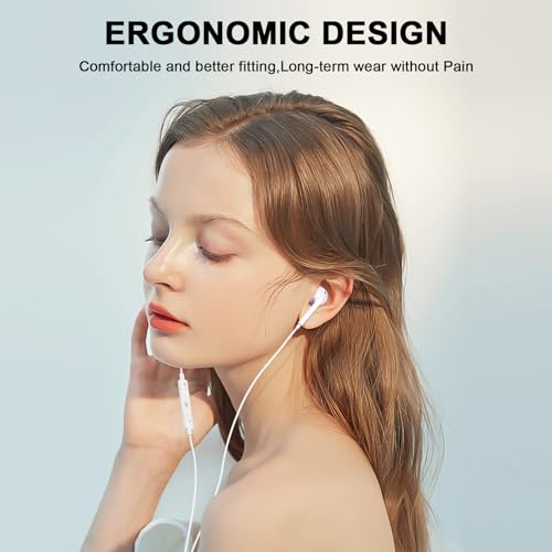 Wired Earbuds,2Pack Headphones Earbuds Wired 3.5mm in-Ear Earphones Noise Isolating Earphones with Microphone for iPhone, iPod, iPad, MP3,Samsung, Lightweight Earbuds with Volume Control Call
