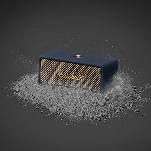 Marshall Emberton III Portable Bluetooth Speaker - Rugged Waterproof/Dust-Proof Design | Loud Stereo Sound, Deep Bass | Compact and Wireless for Travel and Outdoors - Midnight Blue - color: Blue