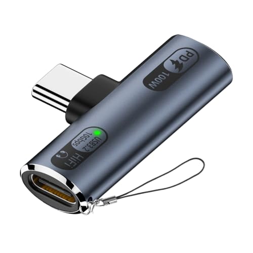 USB C Splitter with 100W Fast Charging Compatible with iPhone 16/15 Series | 2 in 1 Dual USB C Headphone and Charger Adapter USB3.2 10Gbps Data Transfer Compatible with Galaxy S24/S23, iPad, MacBook