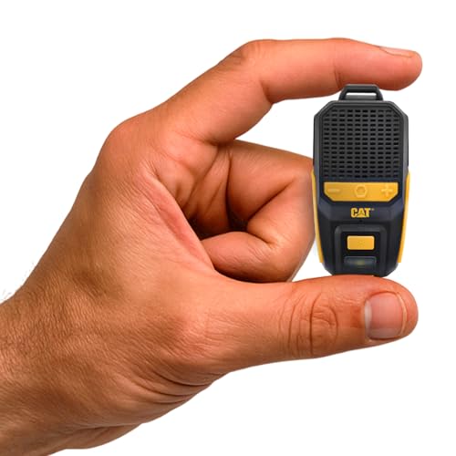 CAT Wearable Bluetooth Speaker | Clip-On Speaker with Built-in Mic for Jobsite, Construction, Outdoor | Water-Resistant | Hands-Free Calls & Music
