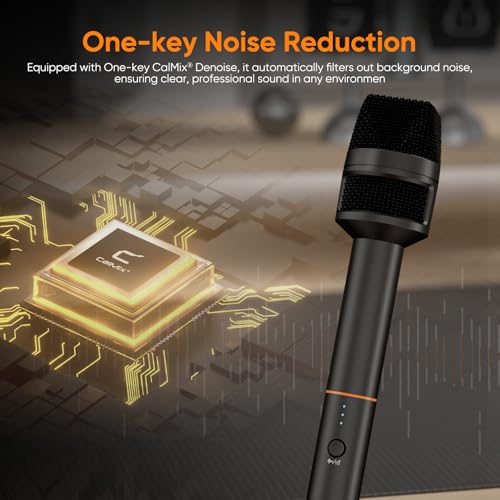 COMICA Revo S Wireless Handheld Microphone for iPhone17/16 Android Phone PC | Professional Interview Microphone with Plug & Play, Noise Reduction, Reporter Mic for Content Creators Speech Podcast Vlog