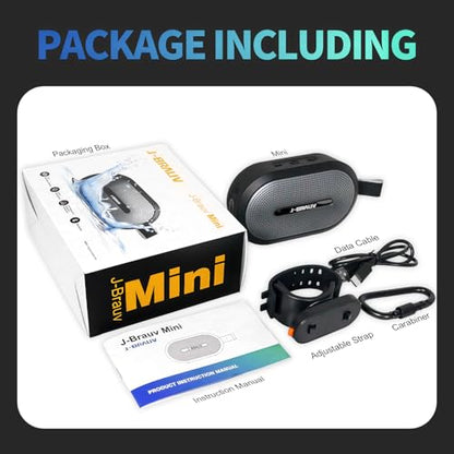 Portable Mini Bike Bluetooth Speaker,IP67 Waterproof Wireless with Adjustable Strap and Hook, Loud Clear Sound 10Hours Playtime, Home/Party/Outdoor/Beach/Shower (MINI Speaker)