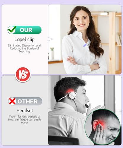 SHIDU 35W Voice Amplifier for Teachers Bluetooth Wireless Lavalier Mic - color: Purple