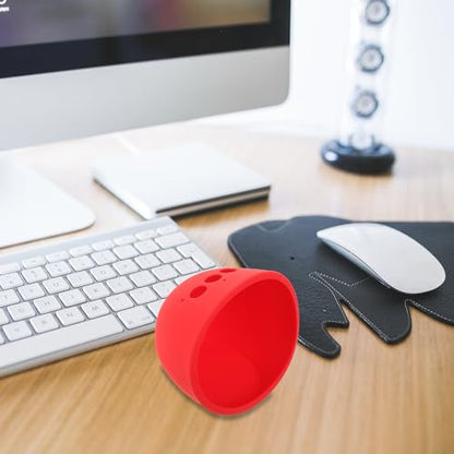 DOITOOL Silicone Echo Speaker Cover: Smart Speaker Protective Case Waterproof & Dustproof - Silicone Protector Portable Compatible for Amazon - color: Red