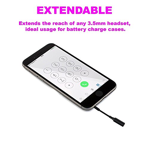 2 Pack Headphone Jack Adapter Android Phone Ultra Slim Audio Extender Replacement for Life Proof 3.5 mm Short Extension Cable AUX Skinny Dongle Compatible with Lifeproof
