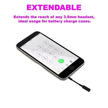 2 Pack Headphone Jack Adapter Android Phone Ultra Slim Audio Extender Replacement for Life Proof 3.5 mm Short Extension Cable AUX Skinny Dongle Compatible with Lifeproof