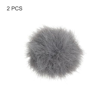 PATIKIL Furry 마이크 윈드스크린 5mm x 55mm 마이크 커버 윈드실드 실내 실외 마이크용 라이트 그레이 2팩 - color: 연회색., size: 5mm x 55mm