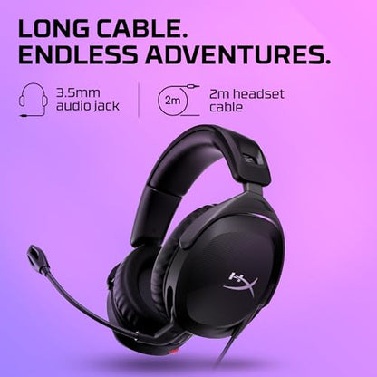 HyperX Cloud Stinger 2 – Gaming Headset, DTS Headphone:X Spatial Audio, Lightweight Over-Ear Headset with mic, Swivel-to-Mute Function, 50mm Drivers, PC Compatible, Black - color: Black, size: One Size, style: Wired
