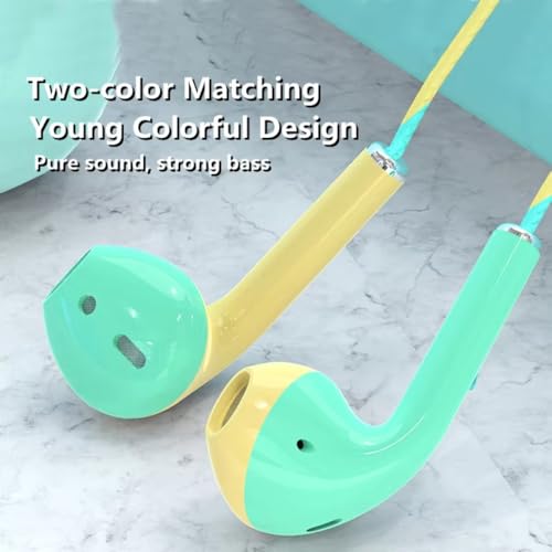 Wired 3.5mm Bass Earbuds, Stereo Earphones with Mic for Music Gaming | Wired Earbuds - 3.5mm Bass Stereo Earphones with Microphone for Music Sport & Gaming, Deep Bass In-Ear