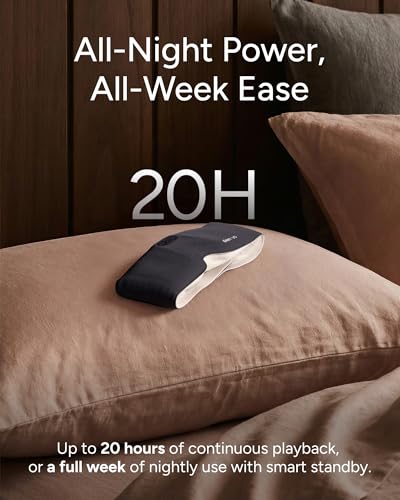Sleenova SoundMask - Sleep Mask with Built-in Tuned Sleep Audio, Side Sleeper Optimized, Phone-Free Sleep & Nap, Bluetooth Modes, Soft Black - color: Black