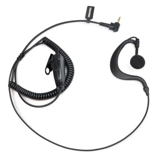 3 Pack Walkie Talkie G-Shape Earpiece with Mic for Motorola Talkabout Radio | Two-Way Radio Swivel Earhook Headset Ear Piece Headphone w/In-line Microphone PTT for T470 T600 T800 T465 T475 T460 T400 T200
