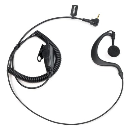 3 Pack Walkie Talkie G-Shape Earpiece with Mic for Motorola Talkabout Radio | Two-Way Radio Swivel Earhook Headset Ear Piece Headphone w/In-line Microphone PTT for T470 T600 T800 T465 T475 T460 T400 T200