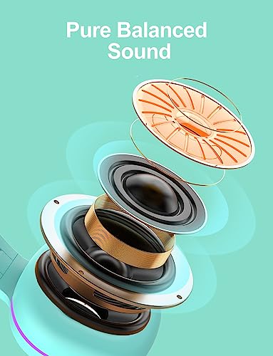 Jimonyer Kids Headphones for School, 3.5mm Jack Wired Headphones for Kids with Safe Volume Limiter, HD Stereo Sound On-Ear Girls Boys Toddler Headphone for Tablet, iPad, Kindle(Green) - color: Green