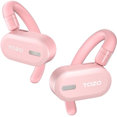 TOZO O2 Open Ear Wireless Earbuds,Multi-Angle Adjust 42H Bluetooth 5.3 - color: Pink