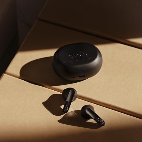 Sudio N3 True Wireless Bluetooth On-Ear Earbuds – High-Definition Sound, 30-Hour Playtime, Clear Calls, Sweat & Splash Resistant, Eco-Friendly Recycled Plastics (Black) - color: Black