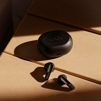 Sudio N3 True Wireless Bluetooth On-Ear Earbuds – High-Definition Sound, 30-Hour Playtime, Clear Calls, Sweat & Splash Resistant, Eco-Friendly Recycled Plastics (Black) - color: Black