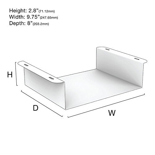 Oeveo Under Mount 139 | 9.75W x 2.8H x 8D | Under Desk Mount for SFF Computers and Audio Interfaces | UCM-139 | Made in the USA