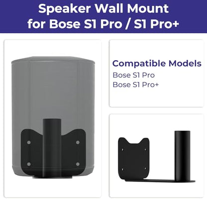 Pack of 2 Speaker Wall Mount for Bose S1 Pro Plus / S1 Pro, Wall Mount Speaker Bracket for Bose Speakers Mounting Bracket, Black