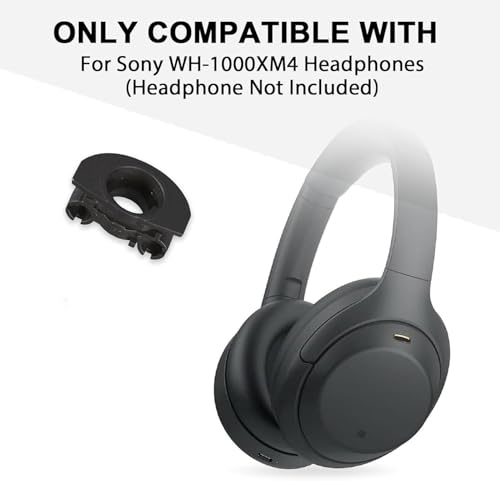 Hinge Swivels + U Shaped Metal Hinge Lock for Sony WH-1000XM4 (Black,Right) | Durable WH-1000XM4 Replacement Parts Accessories Hinge Spins,As Same As OEM Repair Kit Set - color: Black-Right