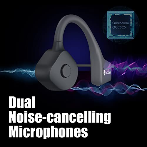 Bone Conduction Headphones - Bluetooth 5.2 Open Ear Headphones IP67 Waterproof Sport Earphones with Noise-Cancelling Mic - Wireless Bone Conducting Headset for Running Hiking Cycling - color: Q3-Black