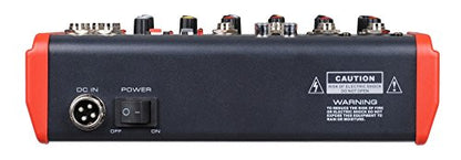 Audio2000'S AMX7312 Six-Channel Audio Mixer with USB Interface, DSP Processor, and Phontom Power - style: 6-Channel Mixer with USB & Sound Effect