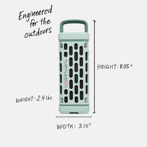 Turtlebox Ranger, Ultra-Portable Bluetooth Speaker, Waterproof, River Rock - color: River Rock