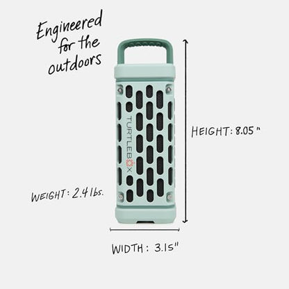 Turtlebox Ranger, Ultra-Portable Bluetooth Speaker, Waterproof, River Rock - color: River Rock