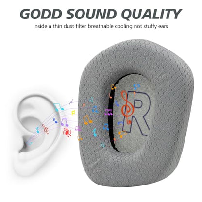 Earpads Replacement for Logitech G733 G535 G335 Lightspeed Wireless Gaming Headset, Ear Pads Cushions with Comfort Noise Isolation Foam (Gray) - color: Gray