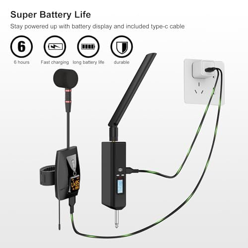 Wireless Flute Microphone System UHF Wind Music Instruments Mic - style: U-740 Flute Microphone