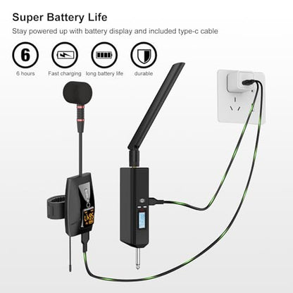 Wireless Flute Microphone System UHF Wind Music Instruments Mic - style: U-740 Flute Microphone