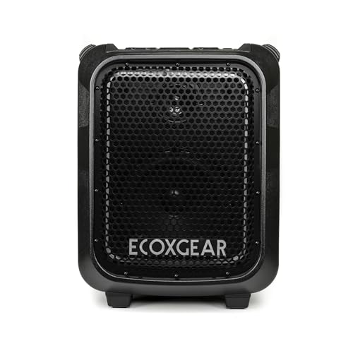 ECOXGEAR: EcoBoulder Ultra – 121dB Loud Rugged Bluetooth 5.1 Speaker, IP67 Waterproof, Drop and dustproof with Party Lights, 50+ Hours runtime, it Even Floats – Black