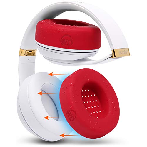 WC SweatZ Studio - Patented Covers for Beats Studio 3 (A1914) & 2 (B0500) | Made by Wicked Cushions | Made with Premium Silicone | Also fits B0501 | Red - color: Red