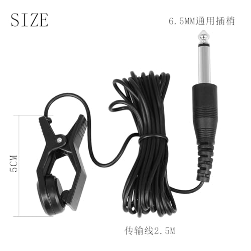 Guitar Pickups Clip-on Contact Microphone Vocal Pick Up Piezo Audio Transducer 1/4 Plug 9FT Cable Mic Pickup For Classical Acoustic Guitars Violin Mandolin Ukulele Tuner Sound Amplifier Speaker