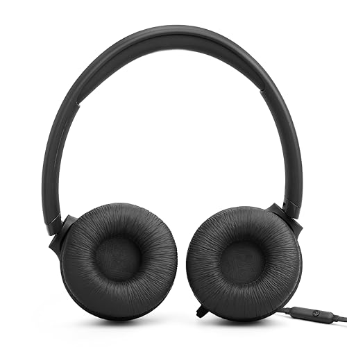 JBL Tune 530 Wired - Wired On-Ear Headphones - Black | JBL Pure Bass Sound, Lightweight, comfortable, and foldable, Tangle-free flat cable, Hands-free calls - color: Black