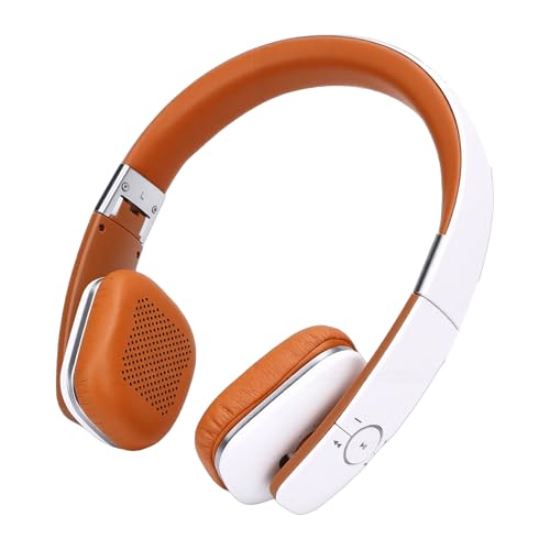Dpofirs Wireless Over Ear Headphones 6.0 | Adjustable Lightweight Headset with Immersive Stereo Sound and Comfortable Earcups for Travel Home Office (White) - color: White