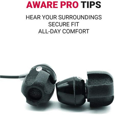 Comply Aware Pro SmartCore Memory Foam Replacement IEM Ear Tips, Black - size: Large, style: Vented