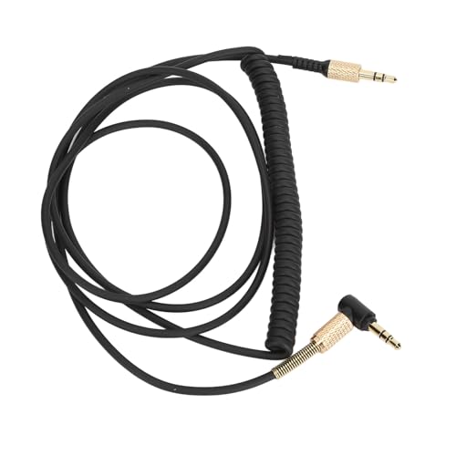 Coiled 3.5mm Aux Cord 4.6-6.9ft Gold Plated Retractable Audio Cable for