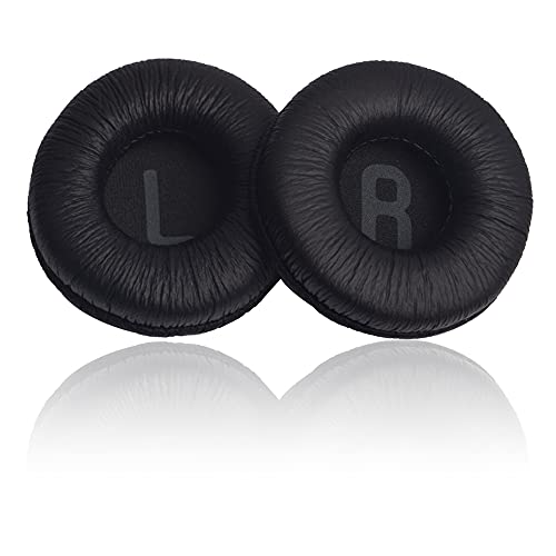 Earpads for Tune 600 BTNC 500BT T450, Replacement Ear Cushion Pads with Protein Leather and Memory Foam for Tune T450BT 500 JR300 Wireless Headphones, Pack of 2, Black - color: Black