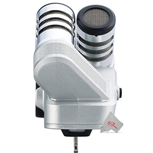 Zoom iQ6 Stereo X/Y Microphone for iPhone/iPad for Recording Audio + 8" LED Ring Light