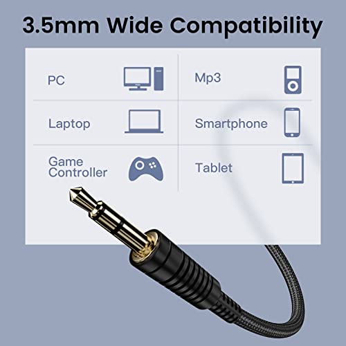 EKSA Headset with Microphone for PC, 3.5mm Wired Computer Headsets with Volume & Mic Mute Controls, Lightweight All-Day Comfort Noise Cancelling Headphones for Laptop Work Office Call Center Skype - style: 3.5mm Jack Headset