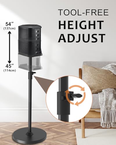 Upgraded Speaker Stand for Bose S1 Pro Plus Stand, for Bose S1 Pro Stands, Height Adjustable Speakers Stands, 45" to 54", Holds up to 20LBS, with Screws