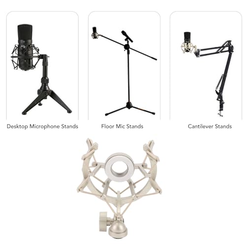 Microphone Shock Mount, Universal Mic Holder Stand for TLM103, for TLM193, for TLM127, for TLM170, for MK4, 25mm ABS Anti Vibration Mic Holder