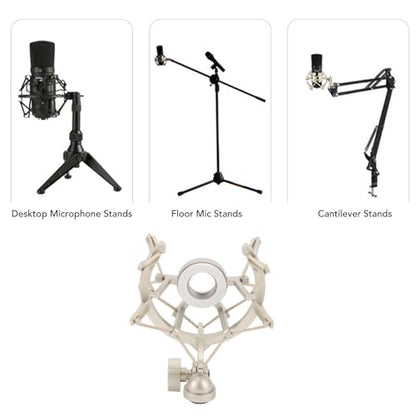 Microphone Shock Mount, Universal Mic Holder Stand for TLM103, for TLM193, for TLM127, for TLM170, for MK4, 25mm ABS Anti Vibration Mic Holder