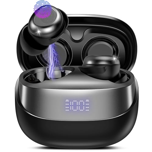 Sleep Earbuds Bluetooth 5.4 in Ear Light-Weight Headphones, Mini Sleep Headphones Small Design for Side Sleepers, 47H Playtime with Charging Case, Clear Calls Earphones, Black - color: Black