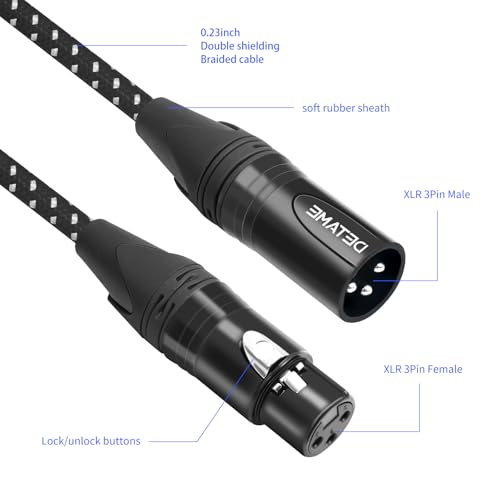2Pack XLR Female to Dual Male Y Splitter Cable, Female XLR to 2 Male Y Cable,3Pin Y Splitter 1 F to 2 M for Micphone Mixer 2FT - color: XLR 1F To 2 M, size: 2FT