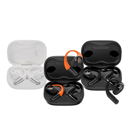 beyerdynamic AMIRON 200 True Wireless Bluetooth Earbuds w/Ear Hooks. Running, Biking, Sport, Fitness Open Headphones with 36Hrs Playtime. IP54 Weather Resistant Earphones, Lightweight. Black w/Orange - color: Sport