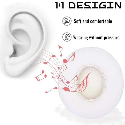 Headphone Replacement Ear Pad Cover Compatible with Beats by Dre Solo3 Solo2 Wired Wireless Headphones Protein Leather Memory Foam Headphone Cushion Ear Muffs-Pink - color: Pink